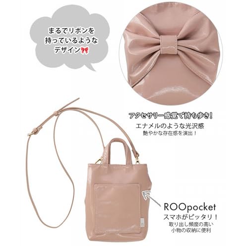 [ルートート] 0670 斜め掛け ショルダー付き ミニ トートバッグ ベビールー エナメル リボン BR enamel-ribonn (02 ブルー グレー)