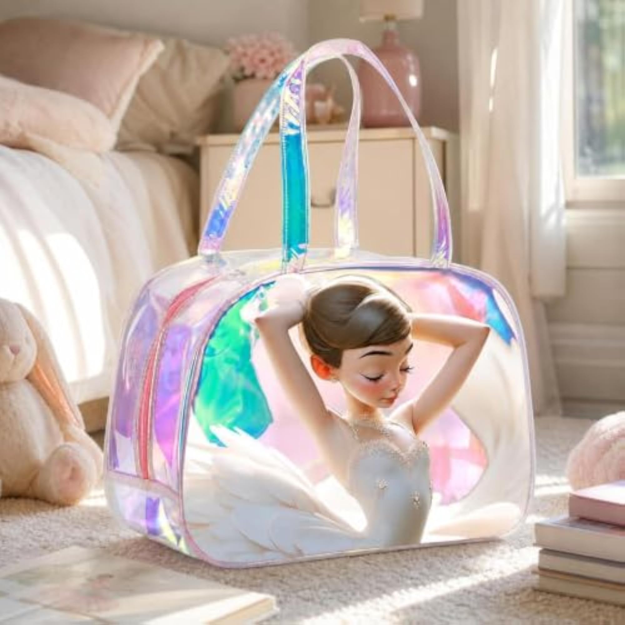Kids' Portable Ballet Practice Clothes Storage Handbag