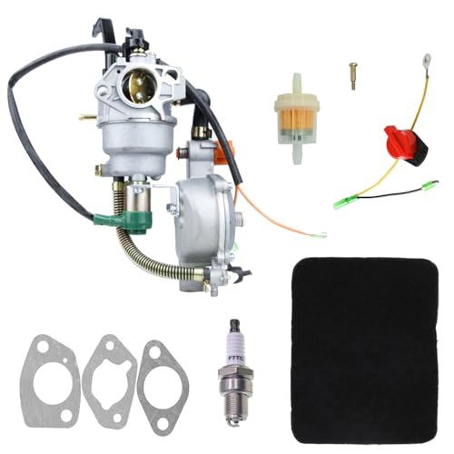 KELKONG GX390 LPG/NG Generator Carburetor Dual Fuel Conversion Kit for Predator 8500 8750 7000 9000 188F 190F Generator Replace for Honda GX270 GX340 389cc 420cc Engine (with air filter)