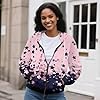 Beauty Collector Stars Black Pink Sweatshirts Womens Full Zip Up Hoodie Long Sleeve Spring Jacket 2XL #2
