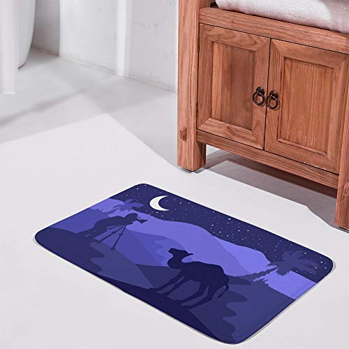 Tapis de bain camel violet 91x61cm absorbant et antidérapant