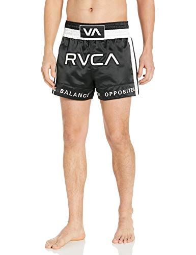Rvca mens rvca muay thai shorts, black, large us