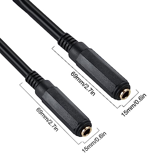 Adaptador cable 1/4 pulgada hembra a hembra 20 cm miniatura 4