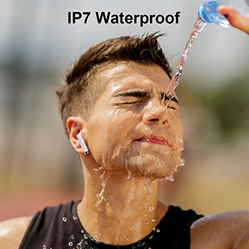 Auriculares Inalámbricos Bluetooth 5.3 Con Micrófono HD, Cancelación de Ruido, Control Táctil, IP7 Impermeable, 32H de Duración y Mini Estuche de Carga