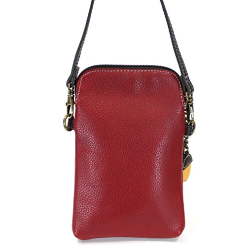 Image of CHALA Woodland Animal Collection Cell Phone Crossbody Purse-Women PU Leather /Canvas Multicolor Handbag with Adjustable Strap