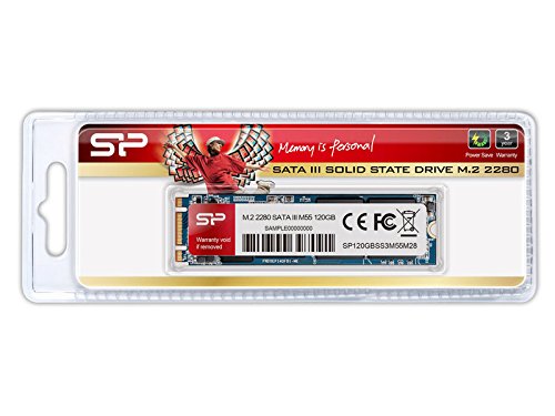 Image of Silicon Power 120 GB SSD M.2 2280, Solid State Drive M55, Synchronous 3NAND Flash and SATA III 6 Gb /s Interface, 535 /410 MB /sec Read /Write