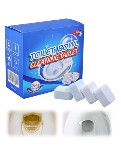 HUVZOR Detergente WC Extra Forte 12 Pezzi - Schiuma Attiva Rimuove Calcare e Urine, Pulizia Profonda con Fragranza per Igiene e Freschezza Intensa del Bagno