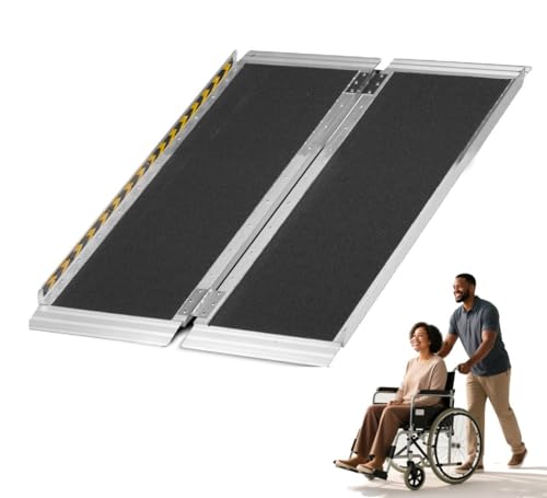 3FT Ramp Wheelchair Ramp for Home, Non-Skid Aluminum Portable Wheelchair Ramps, 800 LBS Capacity Handicap Ramp for Steps, Doorway, Homes, Threshold, Entry, Stairs