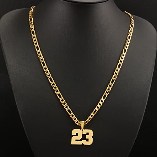 Mimitlty Personalized Jersey Number Necklaces For Mens,Athletes Stainless Steel Sport Number Pendant Chain For Boys Baseball/Basketball/Football Team Inspiration Jewelry With Gifts #TOP4