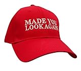 Political Made You Look Again Embroidered Otto Baseball Cap-Red