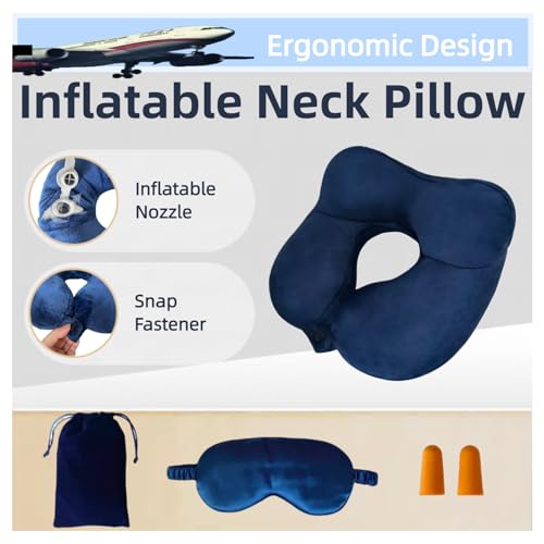 Almohada Inflable de Viaje Suave de Terciopelo miniatura 2