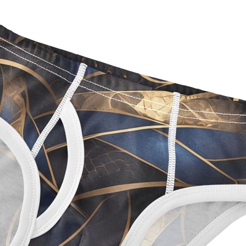 KLL Gold Pattern and Black Little Boys Comfort Briefs Underwear Breathable Children Undies4