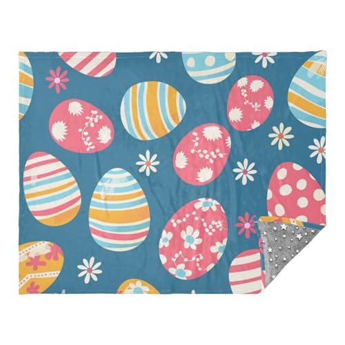 Plaid œuf de Pâques et jeté de canapé imprimé pour couverture de lit