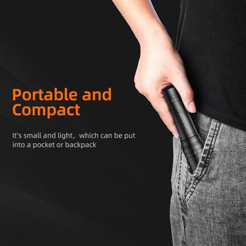 Image of SUPERFIRE Rechargeable LED Flashlight Portable Pocket Torch with USB Charging 4 Light Modes Long Beam Distance Compact Lightweight Waterproof Torch for Camping Emergency & Outdoor