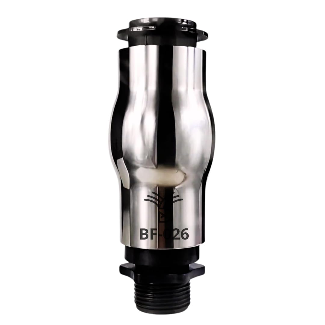 Boquilla para Fuentes de Jardin Columna Espumosa Chorro Espumoso Cascada de Agua 1" Acero Inoxidable y Plástico(BF-026)