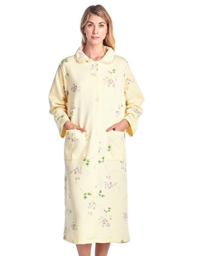 sachin and babi light blue dress Casual Nights Women's Lightweight Snap-Front Lounger Sleep Dress with  Floral Print main image 1