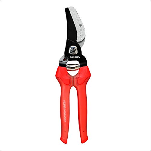Corona AP 3334 Non-stick Steel ComfortGEL Anvil Hand Pruner - 3/4 inch Cut Capacity Stem and Branch Garden Shears, Red