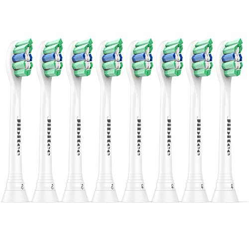 Replacement Toothbrush Heads Compatible with Philips Sonicare ProResults Plaque Control Electric Toothbrush HX9023/64, 8Pack, Fit Sonicare 2 Series Plaque Control, HealthyWhite by Jibitee