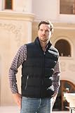 Allthemen Mens Lightweight Gilet with Zipper Solid Color Warm Autumn and Winter Coat with Pockets Sleeveless Black M - Image 2