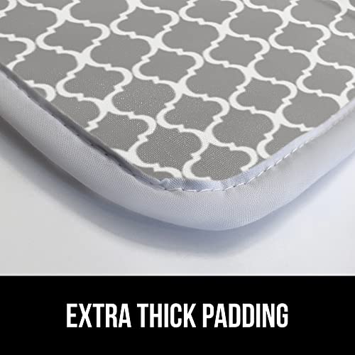 Image of GORILLA GRIP Ironing Mat, Portable Ironing Pad, Magnetic Ironing Blanket for Top of Washer, Dryer, Table Top, Countertop, Silicone Coating and Scorch Resistant, Travel Size 28x24, Quatrefoil