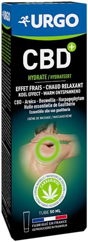 Urgo - Crème Hydratante CBD+ - Effet Chaud/Froid - Crème de Massage...