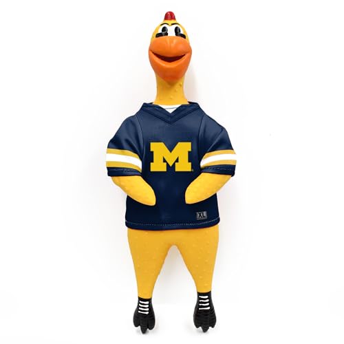 Littlearth NCAA Team Rubber Chicken Toy Michigan…