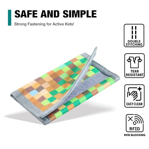 Image of Kids Wallets for Boys Girls, Little Boys Wallet for Kids, Wallet for Teen Boys, Toddler Wallet for Boys with Magic Sticker, RFID Nylon Wallet /Canvas Wallet with Coin Pocket for Gifts