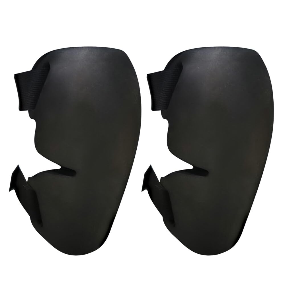 EVA Knee Pads Strong Bearing Capacity Adjustable Sports Knee Pads Ergonomic Protection for Gardening Floor Installation Engineering Welding Construction Site for Men and Women (Black)