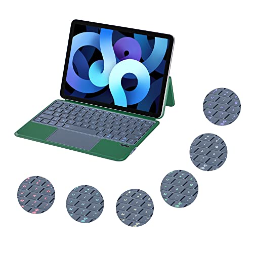 INI iPadキーボードケース iPad Air 10.9インチ 第5世代 第4世代 2022 iPad Pro 11インチ 第4世代 第3世代 第2世代 第1世代 トラックパッド付き 多機能 ジェスチャー タッチパッド 磁気吸収 指紋防止 傷防止