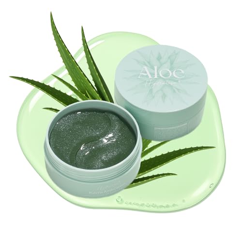 Patchs Anti-Cernes Aloe Vera et Collagène Marin,30 Paires de Patchs, 60 Total, Hydratants Contour...