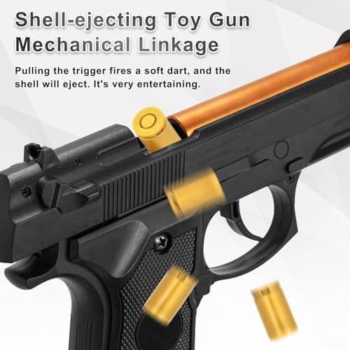 Image of Soft Bullet Gun, Toy Guns for Boys, Shell ejecting Toy Guns That Look Real, Realistic Toy Foam Blaster Guns, Fake Toy Model Stress Shot Toy Gun Pistol Best Gift for Kids Boys Grils 8-12