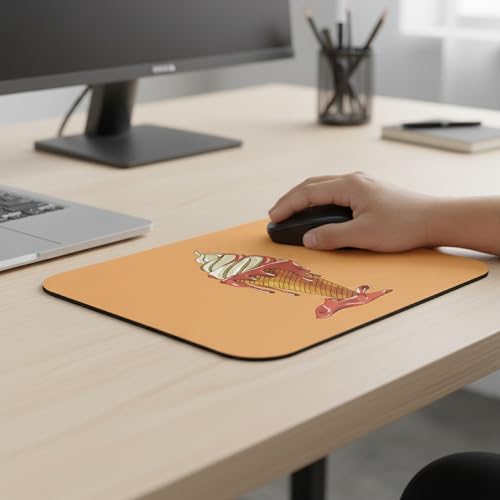 Image of TrendzyKart Premium Non-Slip Mouse Pad | Smooth Surface for Optical & Laser Mouse | Durable Base Designs | Ideal for Office, Home & Gaming (Fun Ice Cream Design)
