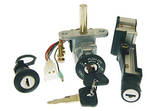 SIM./OEM 09002800 Cif 7291-K3 Kit Blocchetto Avviamento + Serratura Sella + Bauletto MALAGUTI F12-CROSSER