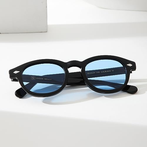 Miniatura 8 de Sheen Kelly Gafas De Sol Retro Ovaladas, Unisex, Lentes Fabricadas En Acetato De Celulosa, Gafas Con Estilo.