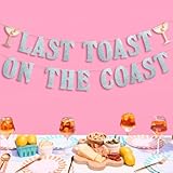 xo, Fetti Last Toast on the Coast Blue Glitter Banner - 5 Ft...