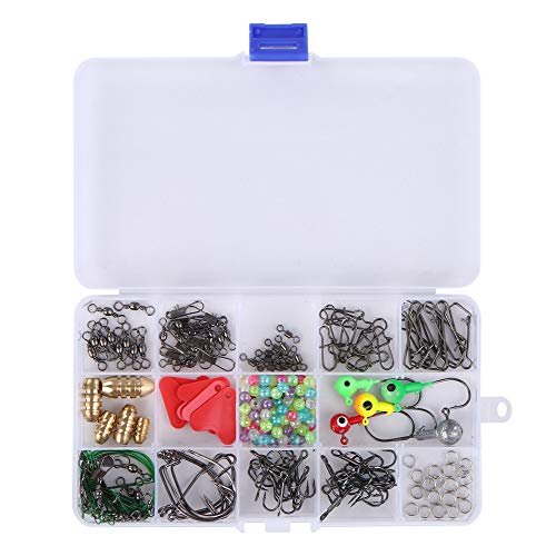 Lixada 230 pcs Conjunto De Equipamento De Pesca Anti-Emaranhado Rolamento Gira Conectores De Pesca S