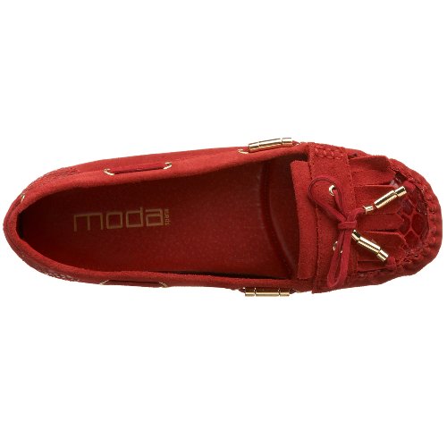 Image of Moda Spana Women's Jane Moccasin,Red Cow Suede,12 M US