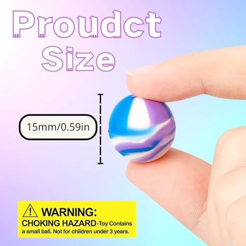 Steemjoey 30Pcs Flummis, 20mm Flummis Springball Gummiball, gemischte Farben, Hüpfbälle und Kindergeburtstag Gummibälle Gastgeschenke