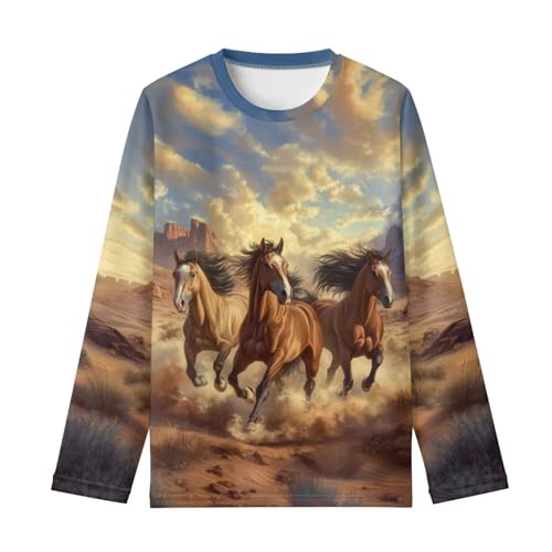 Image of Long Sleeve Shirts for Girls Casual Crewneck Tops Fall Winter Outfits for 3-16 Years Old