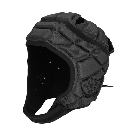 Acogedor 青少年向けのソフトシェルフラッグフットボールヘルメット、ラグビーパッド入りヘッドギアスクラムキャップ、サッカースポーツ用の濃厚なエヴァスポンジ、調整可能な軽量ヘッドプロテクター (M)