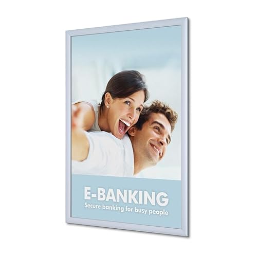 Klapprahmen/Plakatrahmen CLASSIC DIN A2 20mm Profil, Ecken:RONDO (abgerundet)