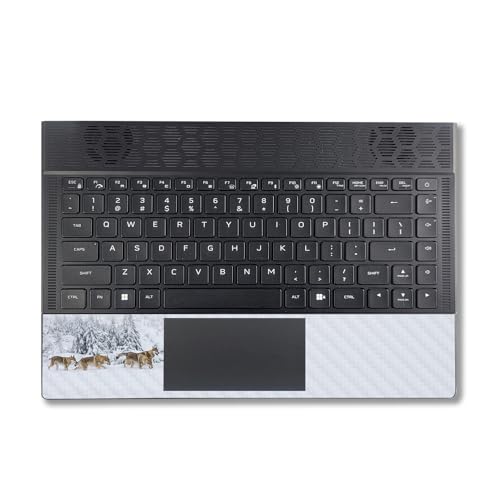 Image of MightySkins Carbon Fiber Skin Compatible with Alienware X14 R2 (2023) Full Wrap Kit - Wolf Pack | Protective, Durable Textured Carbon Fiber Finish | Easy to Apply & Change Styles | Made in The USA