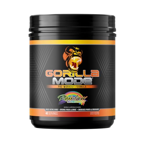 Gorilla Mode Pre Workout - Massive Pumps Laser Focus Energy Power - L-Citrulline, Creatine,...