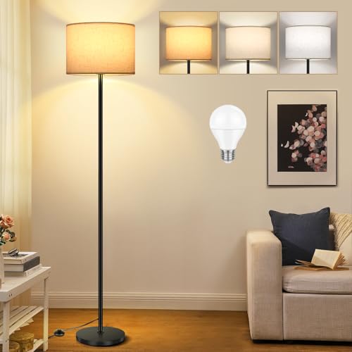 Lista de Lampara piso . 43 KUAEAY Lámparas de Pie para Salón, Lámpara de Piso Regulable con Interruptor de pie, 2700K-6500K,10W/1200LM Lámpara LED Brillante, Lámpara Alta Moderna para...
