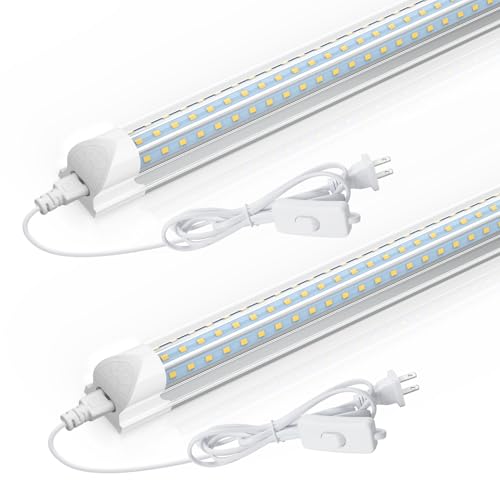 CNSUNWAY LED Shop Light 2FT, 24W 3600LM 6500K Super Bright, T8 Integrated LED Light Fixture,...