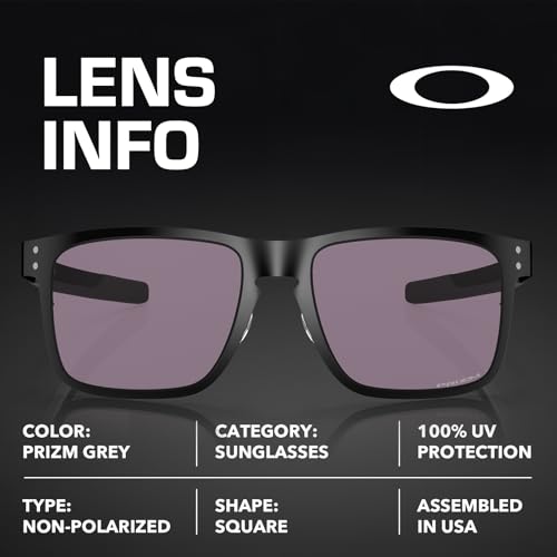 Image of Oakley HOLBROOK METAL OO4123 Square Sunglasses With Official Eyewear Kit | Men's Sunglasses