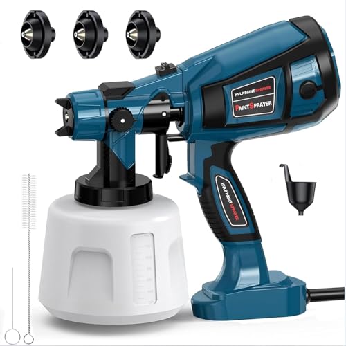 TINMAGI Pistolet a Peinture, 850W Pistolet Peindre Electrique avec Réservoir 1400ML, Pulvérisateurs de Peinture avec 3 Buses et 3 Modes, pour Carrosseries Meubles et Plafonds