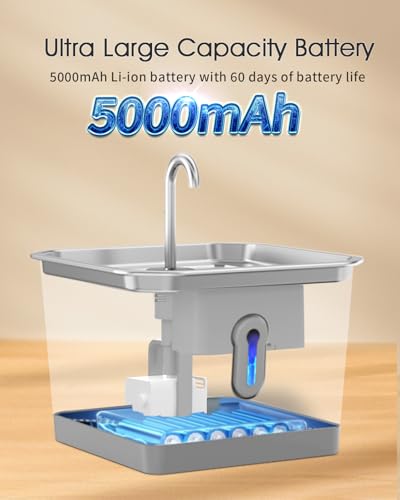 Fuente automática de agua para gatos de acero inoxidable 3.5L miniatura 6