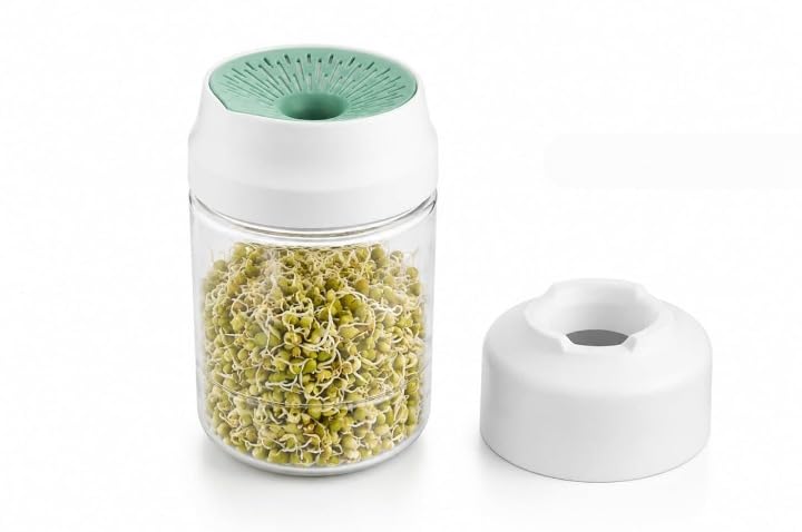 Seed Sprouting Kit, Wide Mouth Mason Jars, Sprouting Lids, Sprout Tray & Light Shield, Ideal for Sprouts, Broccoli, Alfalfa, Mung Beans & Microgreens Using for Kitchen (1)-picture-29