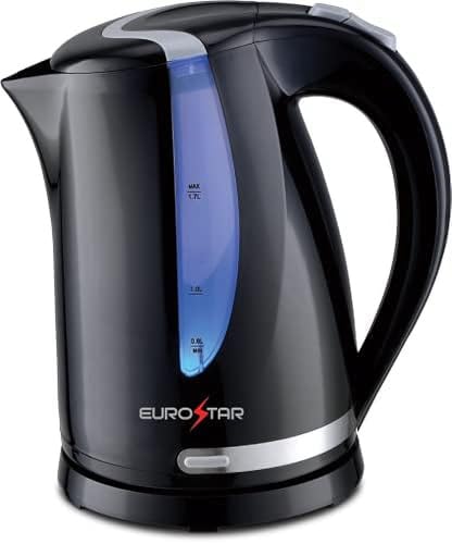 EUROSTAR EKP77BK 1.7L Electric Kettle, Black